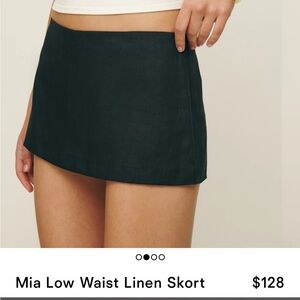 Reformation Mia Black low rise skirt